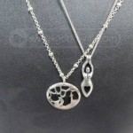 Interesting sterling silver necklaces.